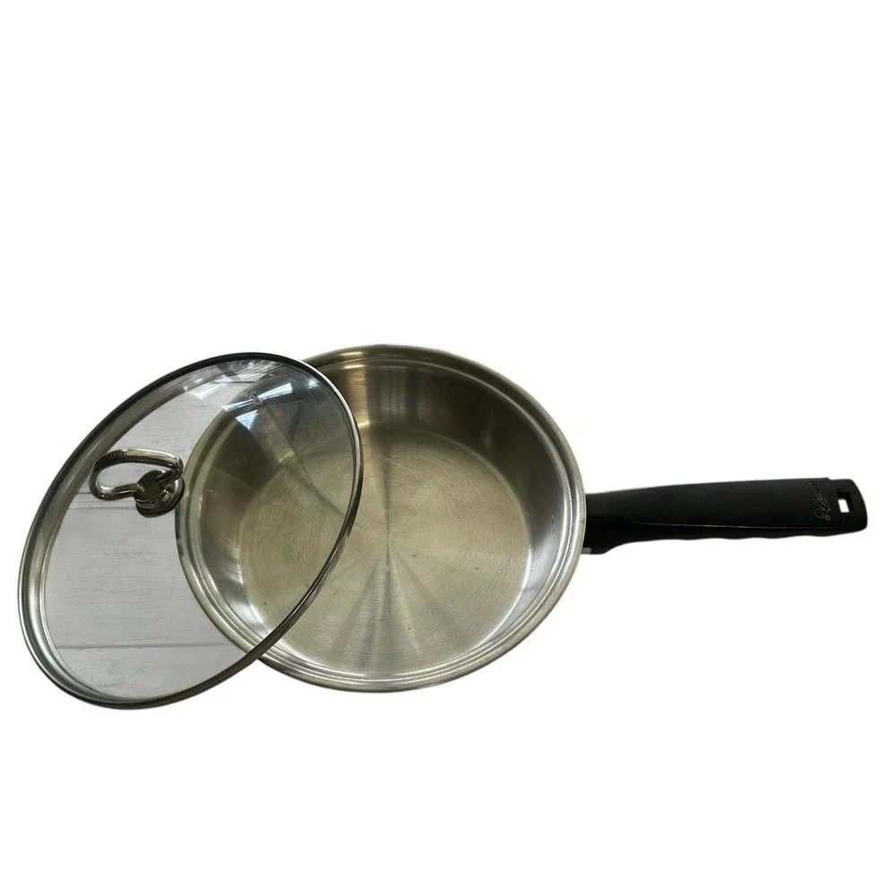 5 Piece Lifetime T304 Stainless Steel Custom Designed Pans 3 Pans LIDS NOT ORIGI